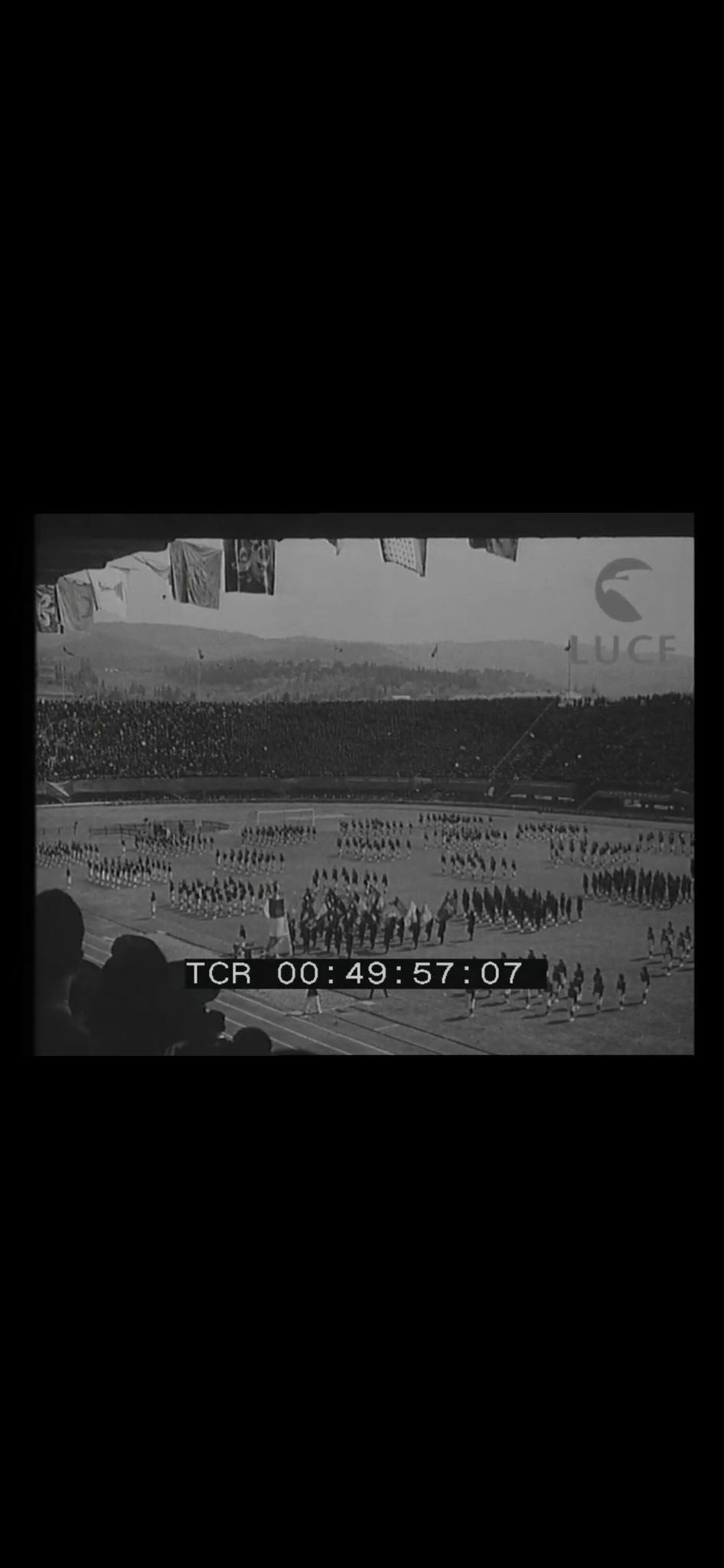 Stadio durante la cerimonia di apertura