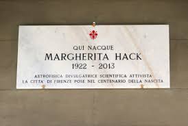 Targa commemorativa - Qui nacque Margherita Hack 1922-2013